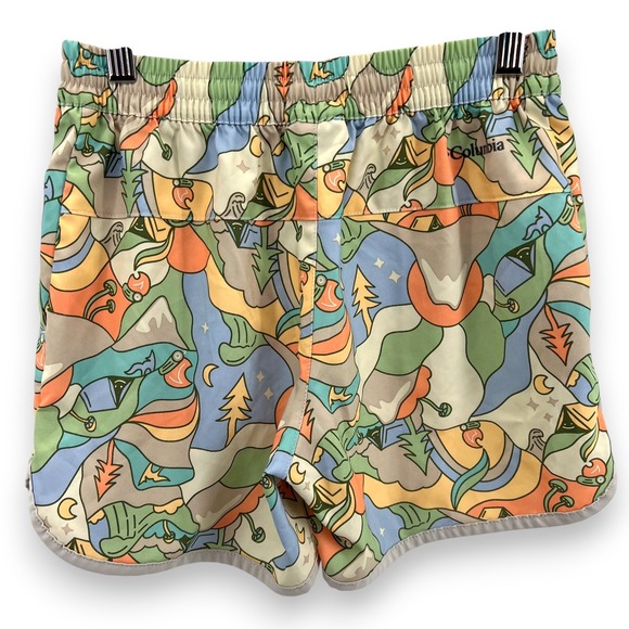 Columbia Kids Youth Size M 10-12 Outdoor Adventure Print Elastic Waist Shorts - Picture 2 of 5